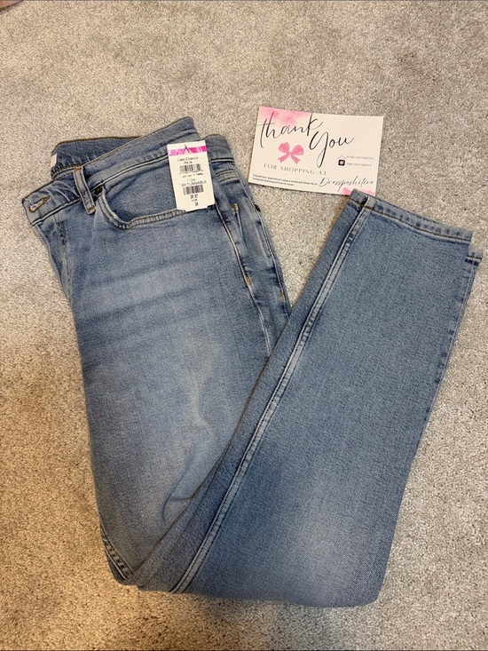 RE/DONE Denim - Re/Done 90s Highrise Ankle Crop Jeans in Light Blue Wash NEW w/tags